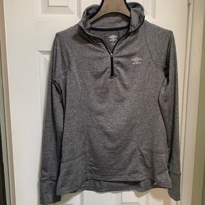 Women’s Umbro Grey Pullover Quarter Zip Size Small